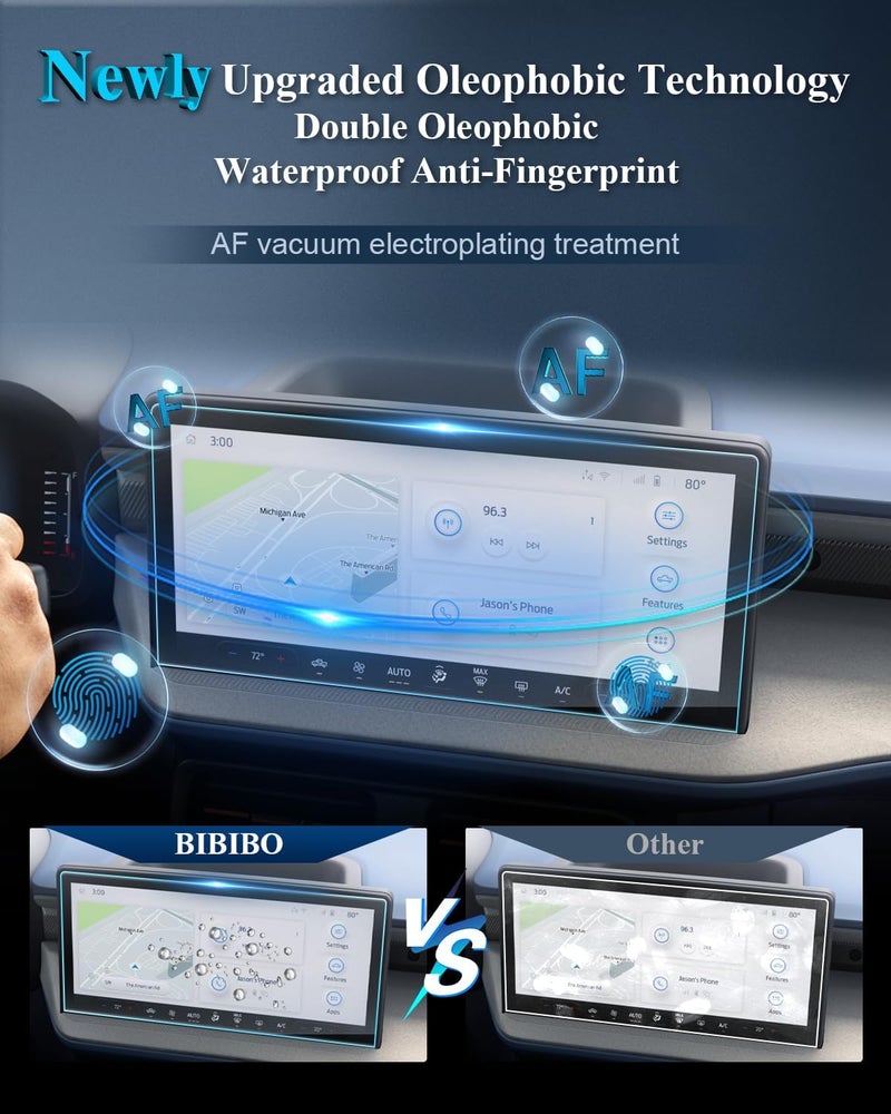 BIBIBO Matte Anti Glare for 2025 Ford Maverick Screen Protector 2025 Ford Maverick (Lobo/XL/XLT/Lariat/Tremor) 13.2 inch Tempered Glass [Anti-Scratch Anti-Reflection] Ford Maverick Trucks Accessories - Image 4